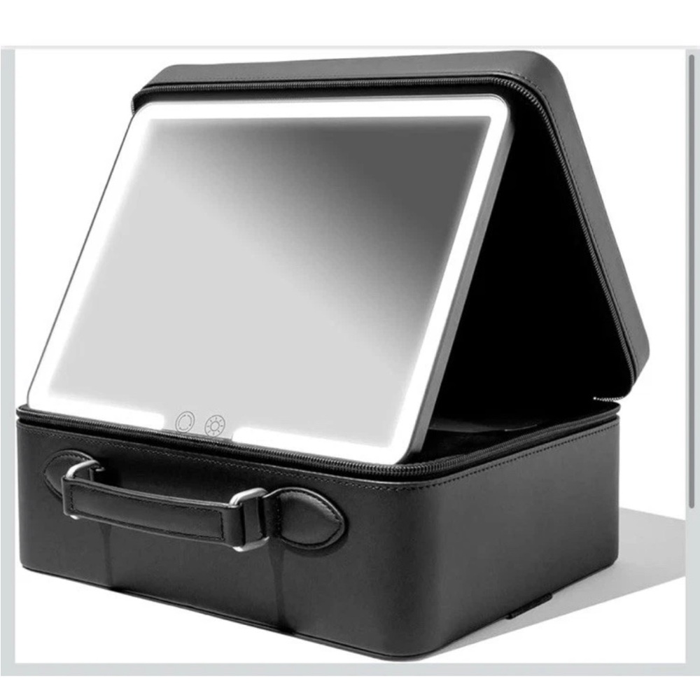Vanity Planet Travel Makeup Case Baia Hard Shell Storage Organizer LED Mirror - Picture 5 of 5